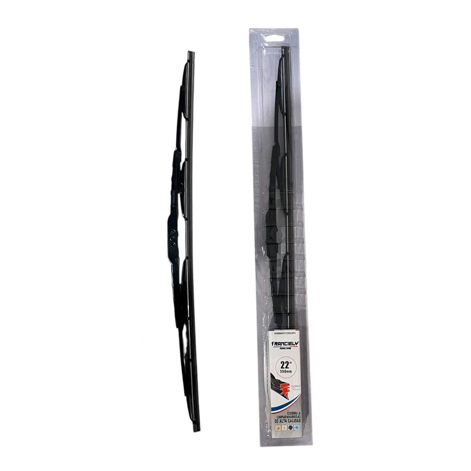 LIMPIA PARABRISA FRANCIELY METAL 408B2 22" PAR (X50)